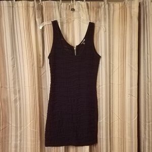 Ruched black Forever 21 dress